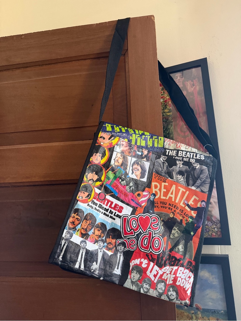 Beatles Graphic Tote Bag - Multicolor